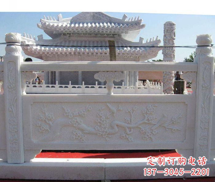 宁德别墅景观汉白玉石浮雕栏板