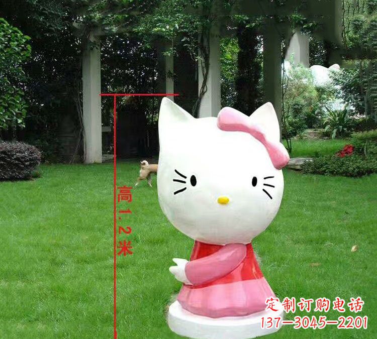宁德玻璃钢HelloKitty卡通动物雕塑