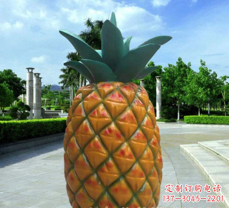 宁德玻璃钢菠萝雕塑