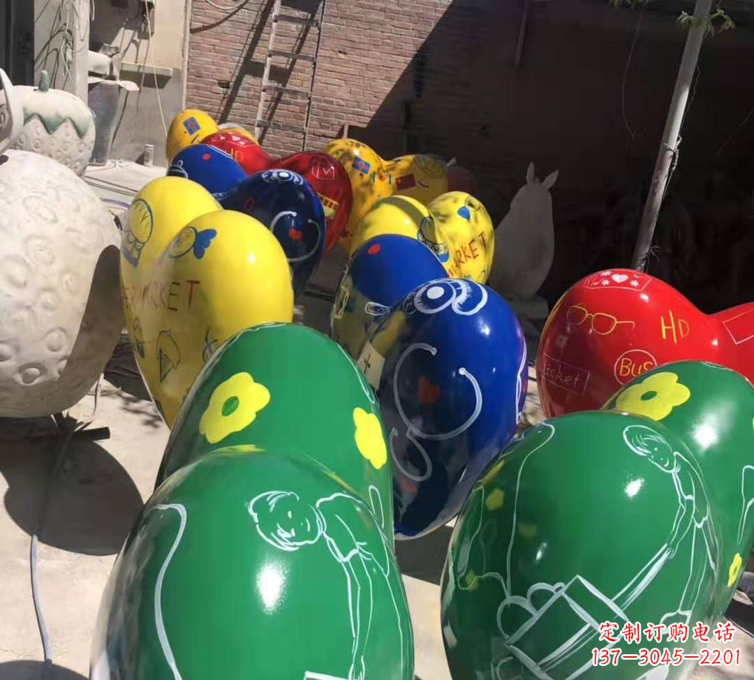 宁德玻璃钢彩绘气球雕塑