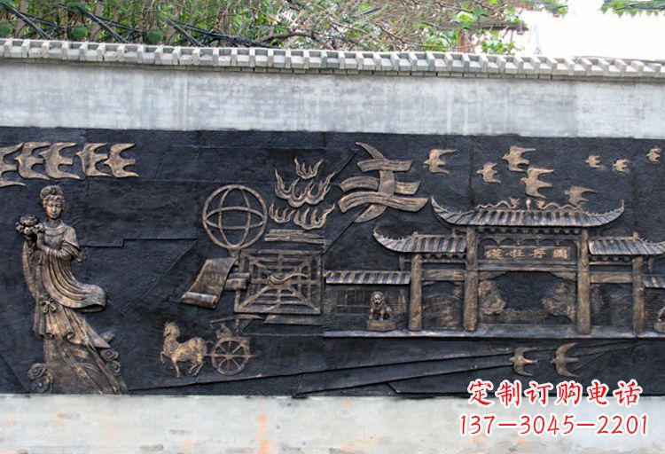宁德玻璃钢仿铜牡丹雕塑