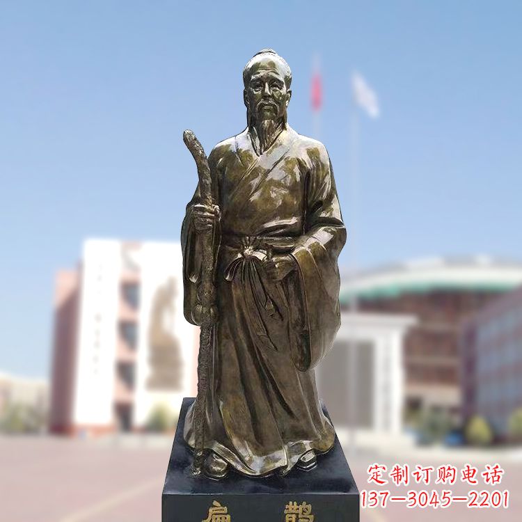 宁德玻璃钢仿铜扁鹊雕塑
