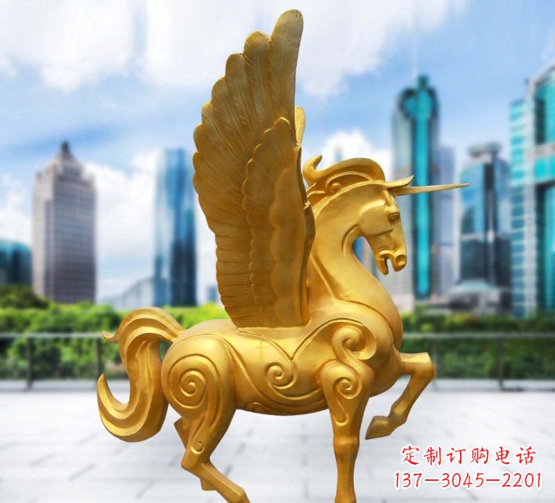宁德玻璃钢仿铜独角兽雕塑精美雕塑艺术