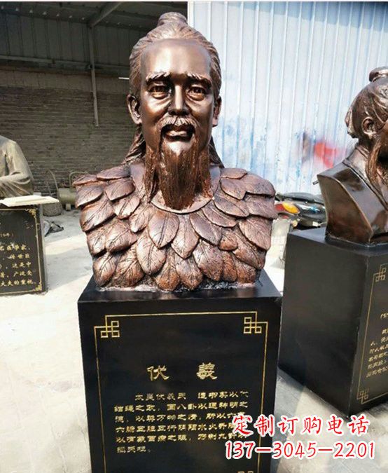 宁德玻璃钢雕刻伏羲头像