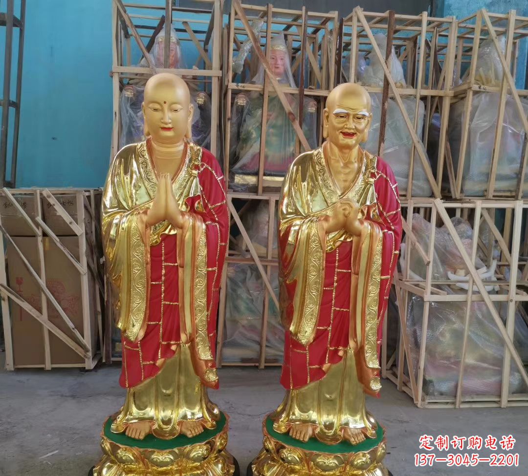 宁德玻璃钢仿铜佛像雕塑给寺庙景观增添神秘韵味