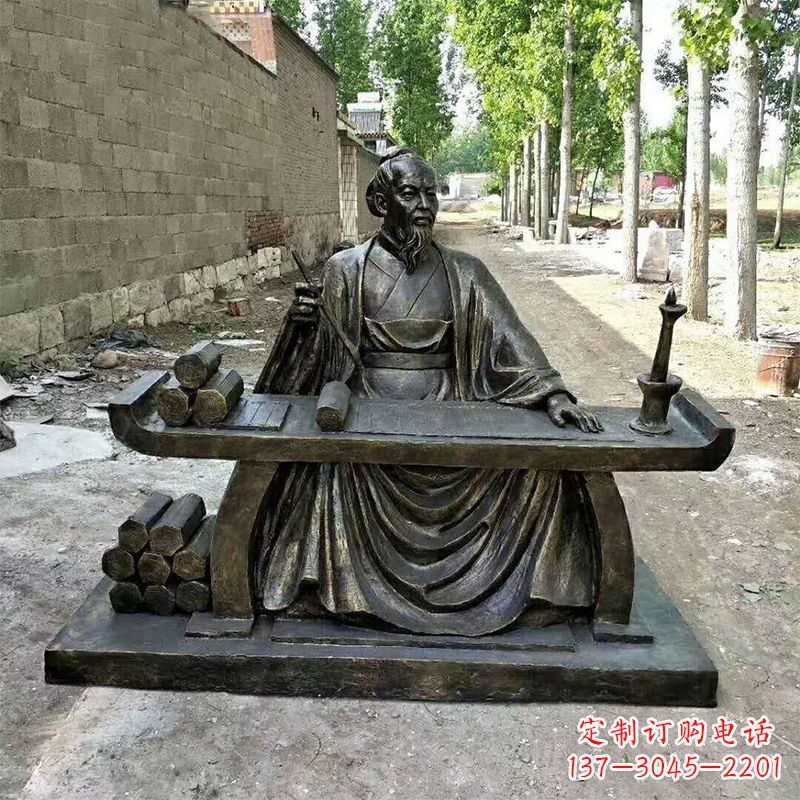 宁德玻璃钢仿铜雕刻的历史名人——张衡