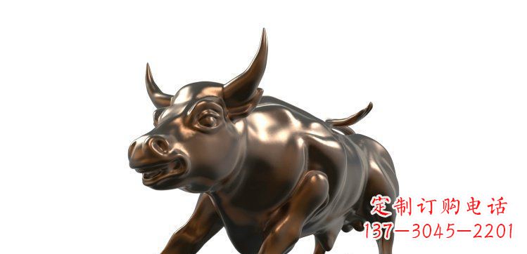 宁德玻璃钢仿铜牛公园动物雕塑_1