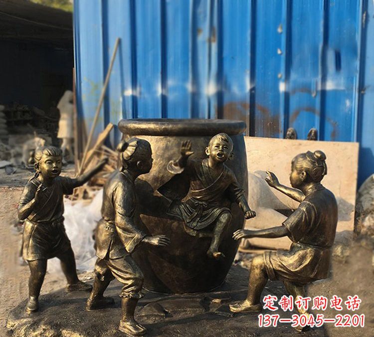宁德司马光雕塑以玻璃钢仿铜创作