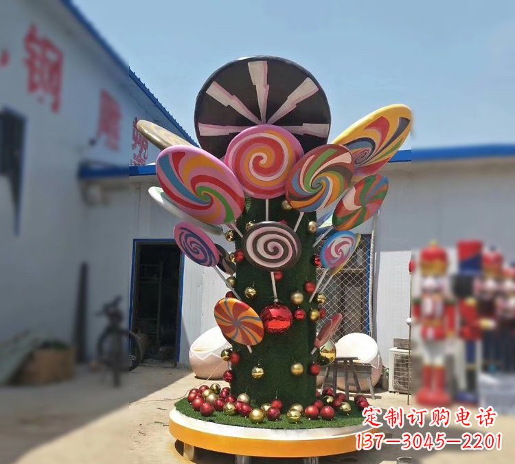 宁德玻璃钢制作的棒棒糖雕塑