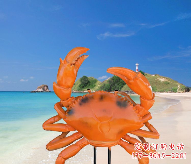 宁德玻璃钢螃蟹雕塑