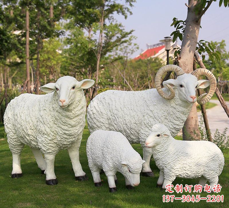 宁德玻璃钢山羊雕塑仿真艺术的精彩之作