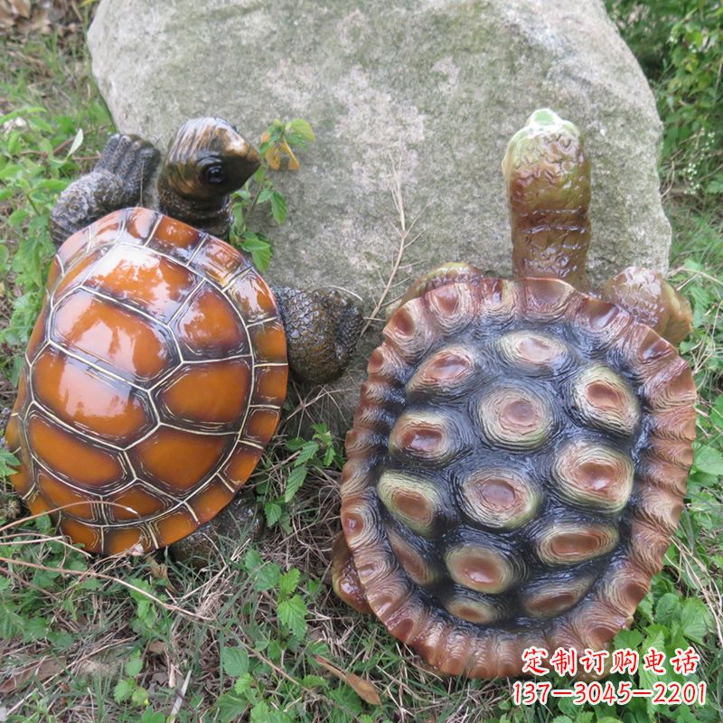 宁德玻璃钢海龟雕塑精致美观的园林装饰品
