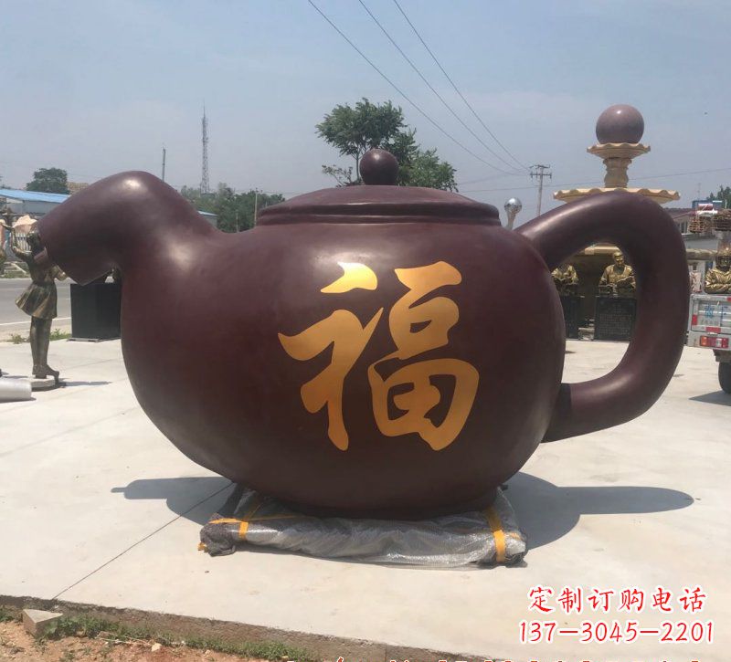 宁德玻璃钢茶壶雕塑