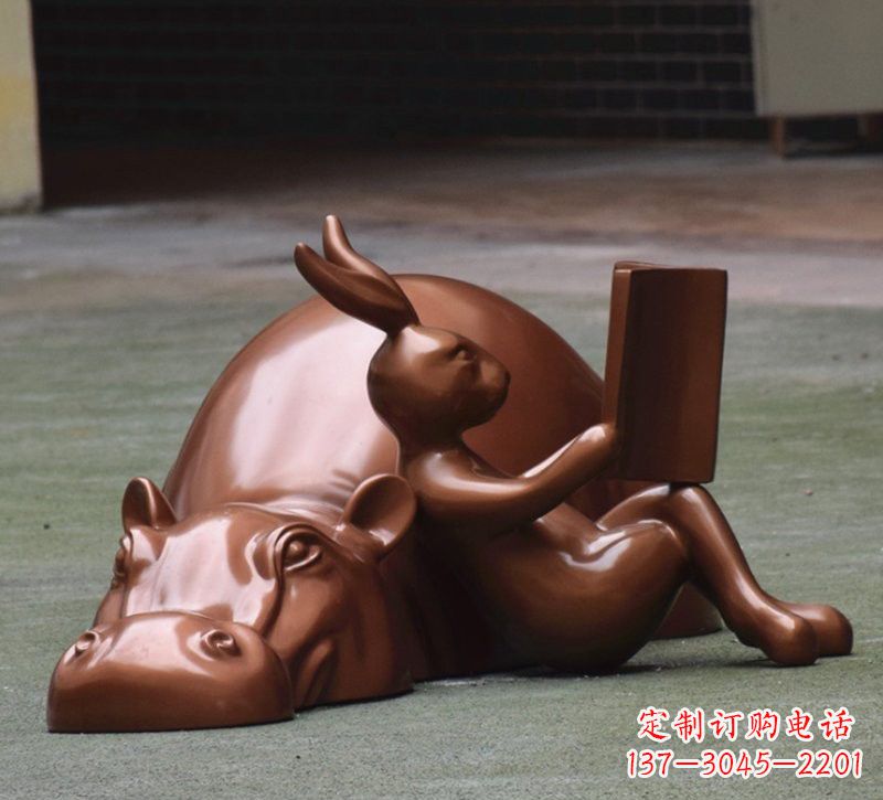 宁德玻璃钢河马雕塑——给环境添彩