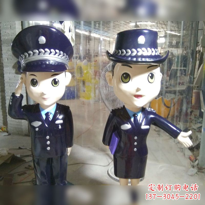 宁德玻璃钢警察雕塑表达警队宗旨