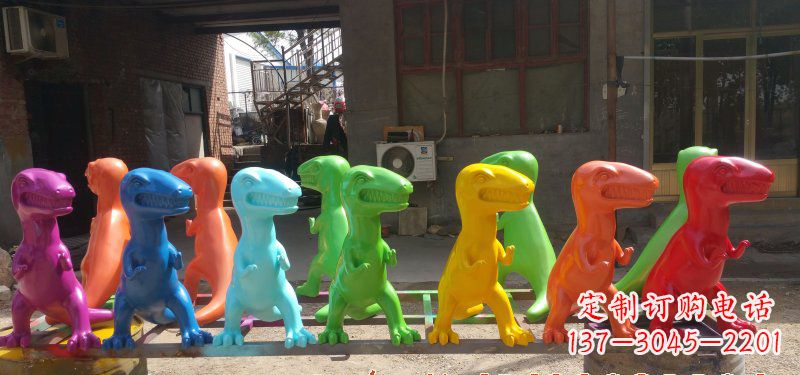 宁德玻璃钢制作的恐龙雕塑精美而又耐久