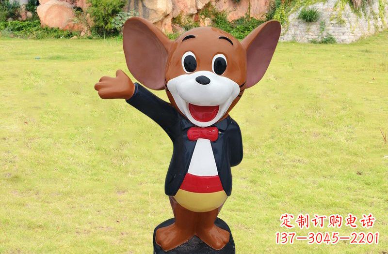 宁德玻璃钢卡通老鼠杰瑞雕塑