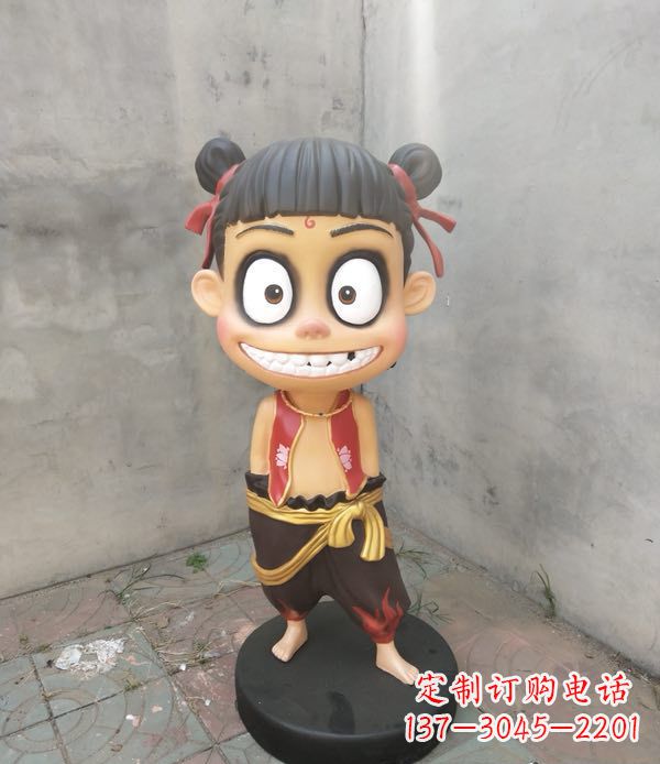 宁德玻璃钢雕刻的神话传说——哪吒