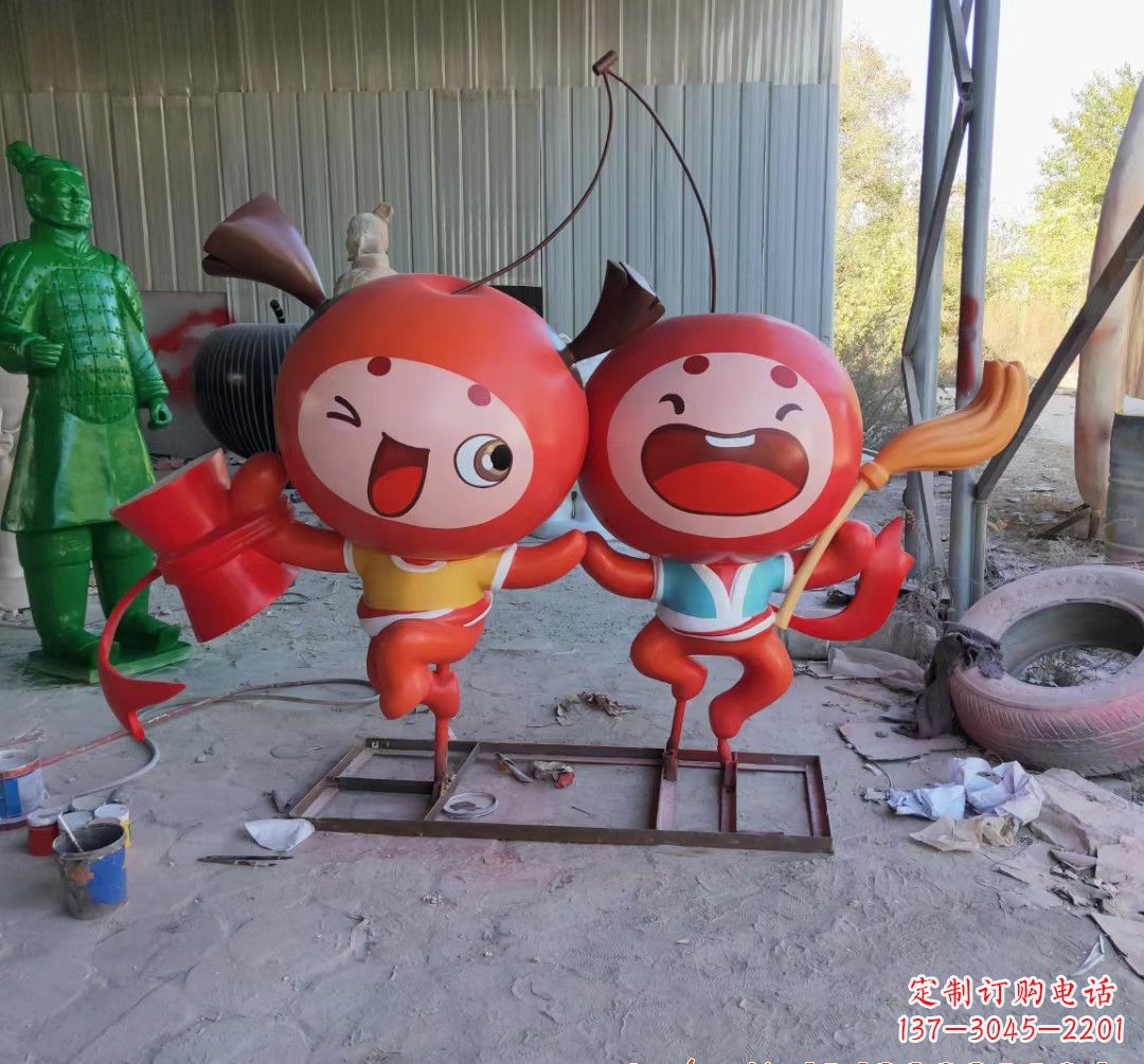 宁德精致的玻璃钢苹果雕塑