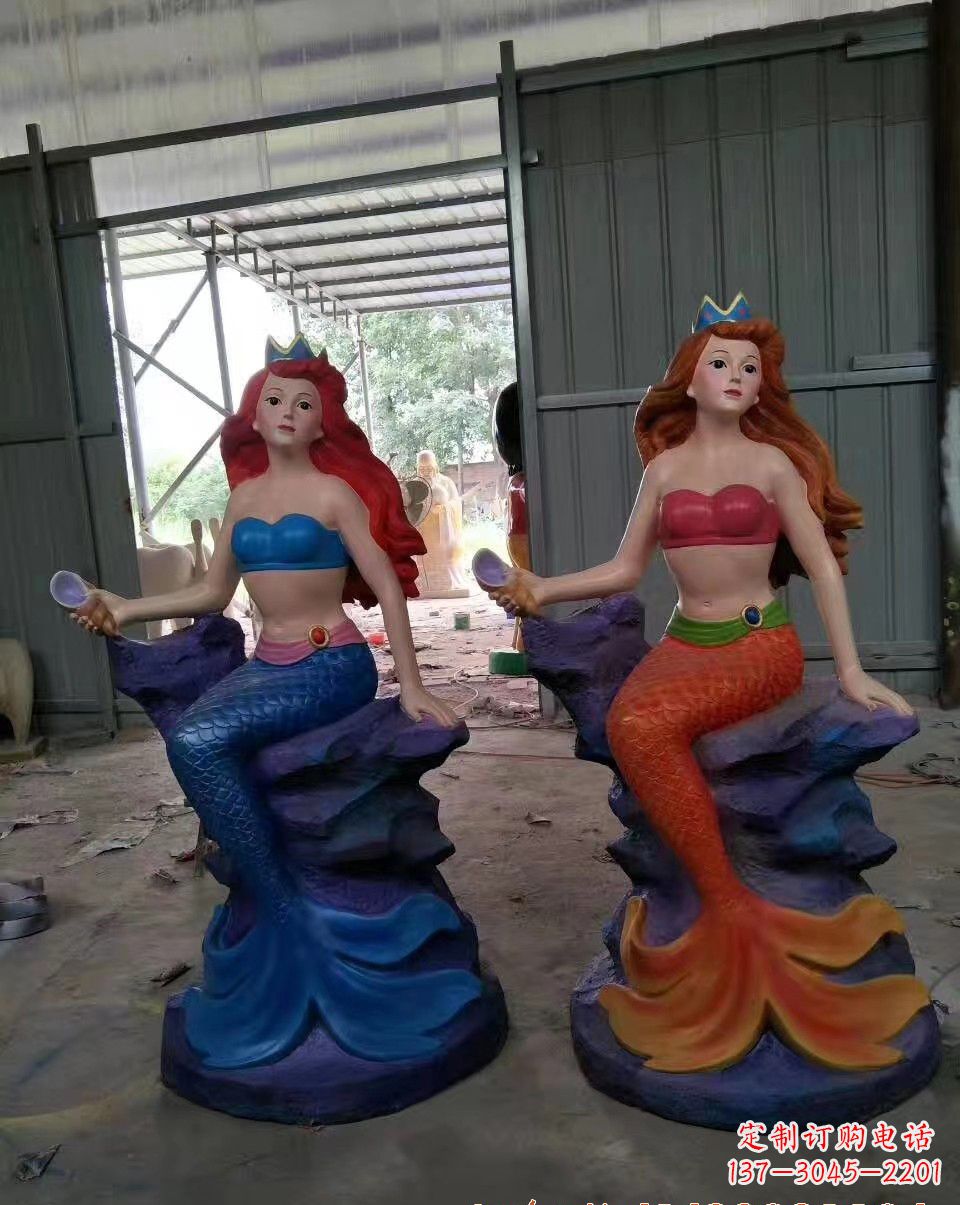 宁德玻璃钢美人鱼雕塑——精美的艺术作品