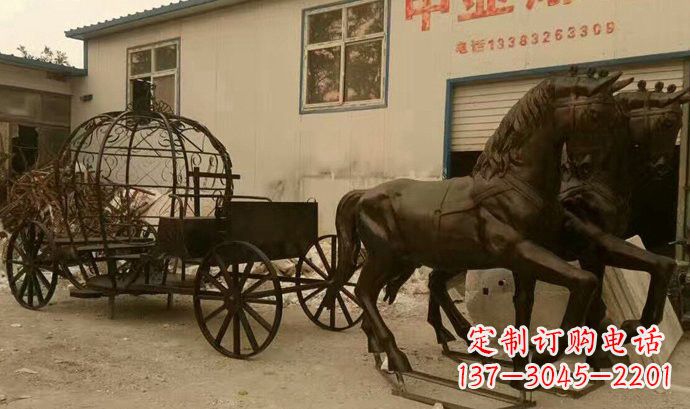 宁德玻璃钢欧式马车雕塑精美艺术品