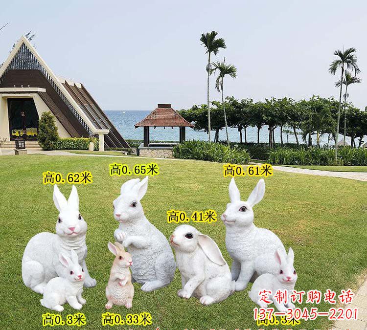 宁德玻璃钢兔子雕塑精致的艺术之作