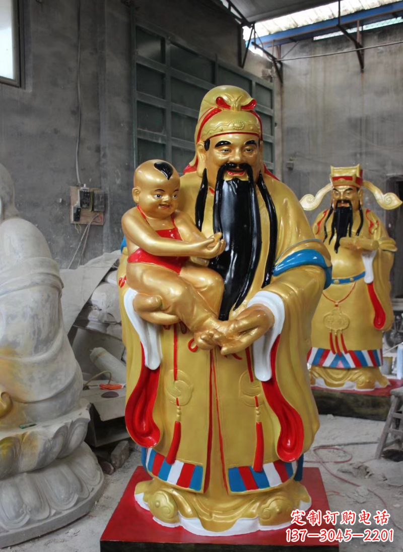 宁德福禄寿神像雕塑给予宗教庙宇灵性的祝福