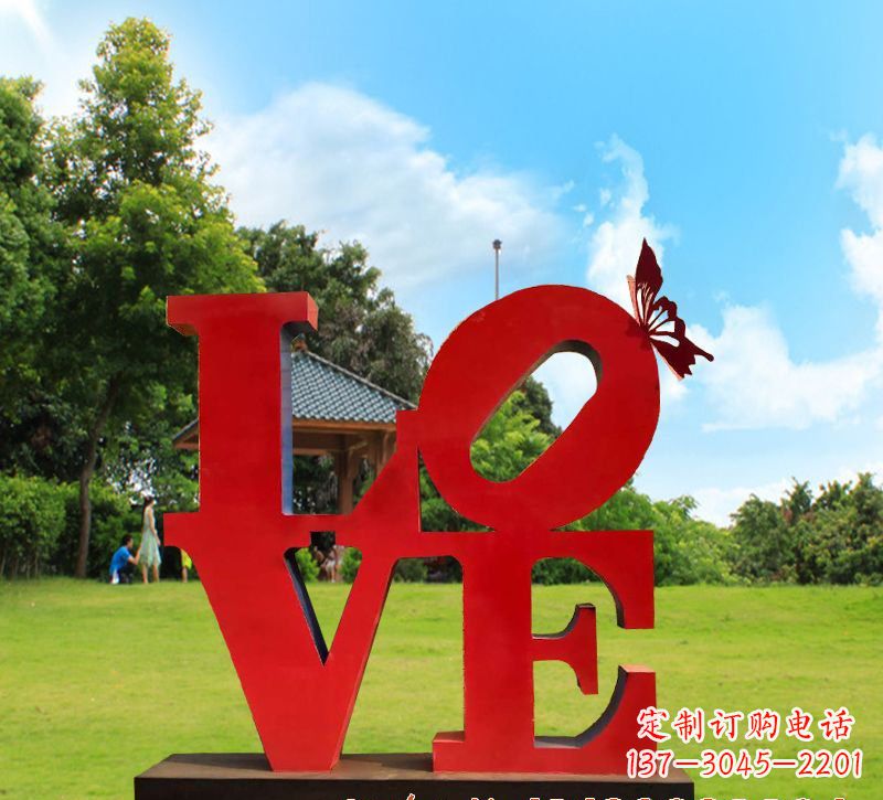宁德不锈钢love景观雕塑222