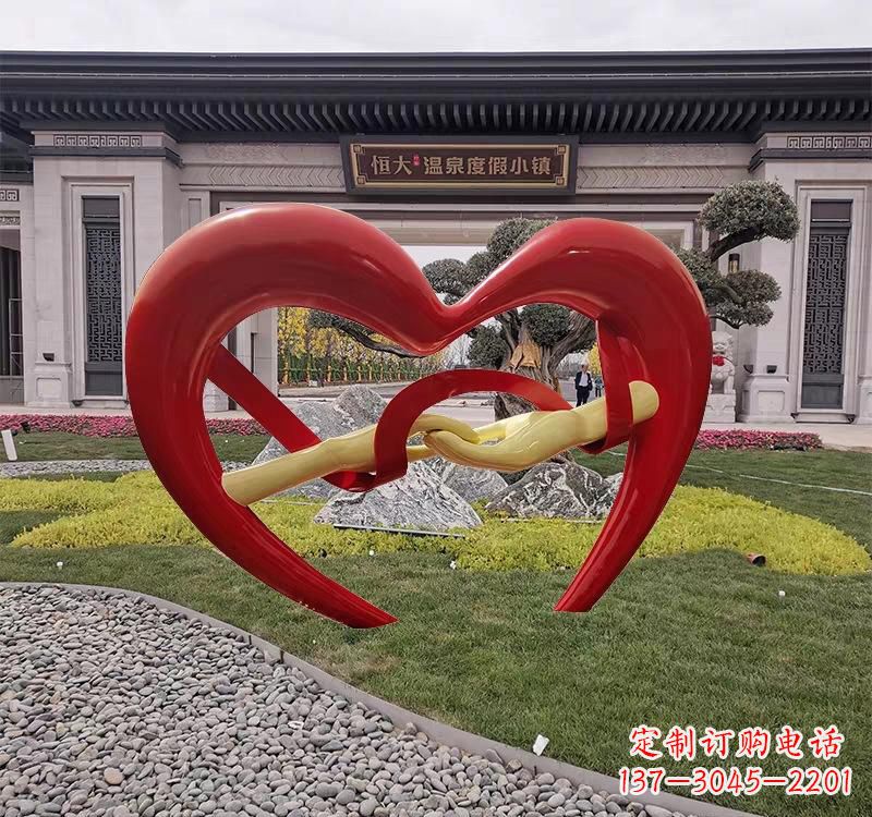 宁德不锈钢爱心字母雕塑