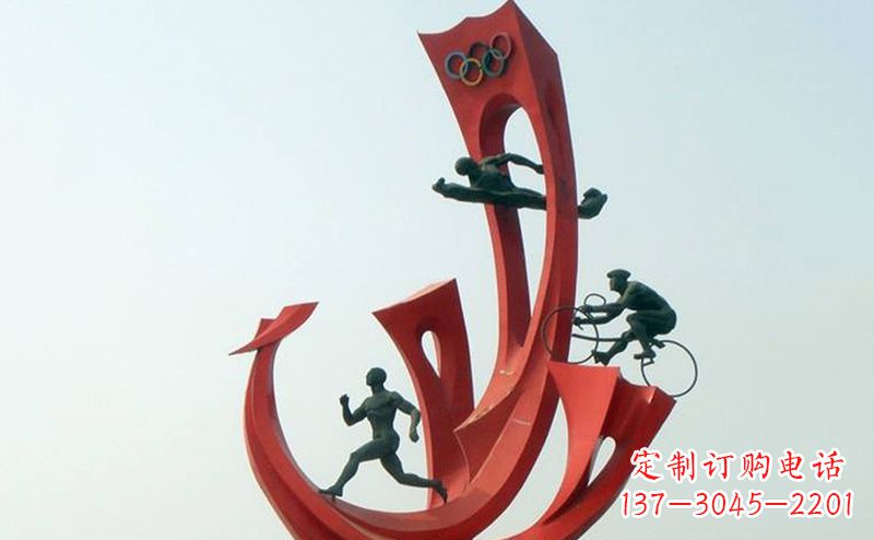 宁德运动员雕塑缅怀奥运会的荣耀