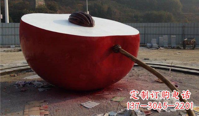 宁德精美不锈钢苹果雕塑