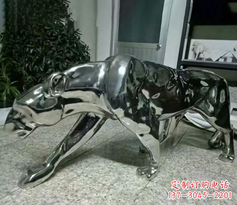 宁德精美绝伦的不锈钢豹子雕塑