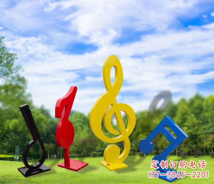 宁德精美的不锈钢音符雕塑