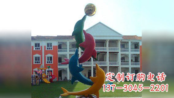 宁德精美不锈钢海豚雕塑
