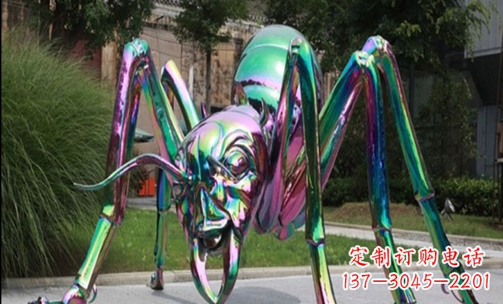 宁德不锈钢彩色蚂蚁雕塑艺术美化公园景观