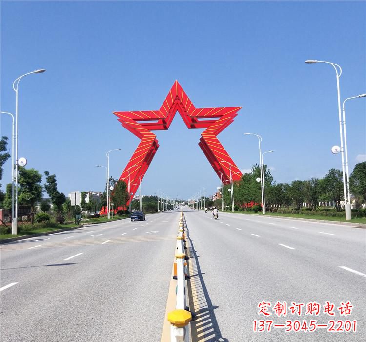 宁德不锈钢城市拱门雕塑一座精美的艺术作品