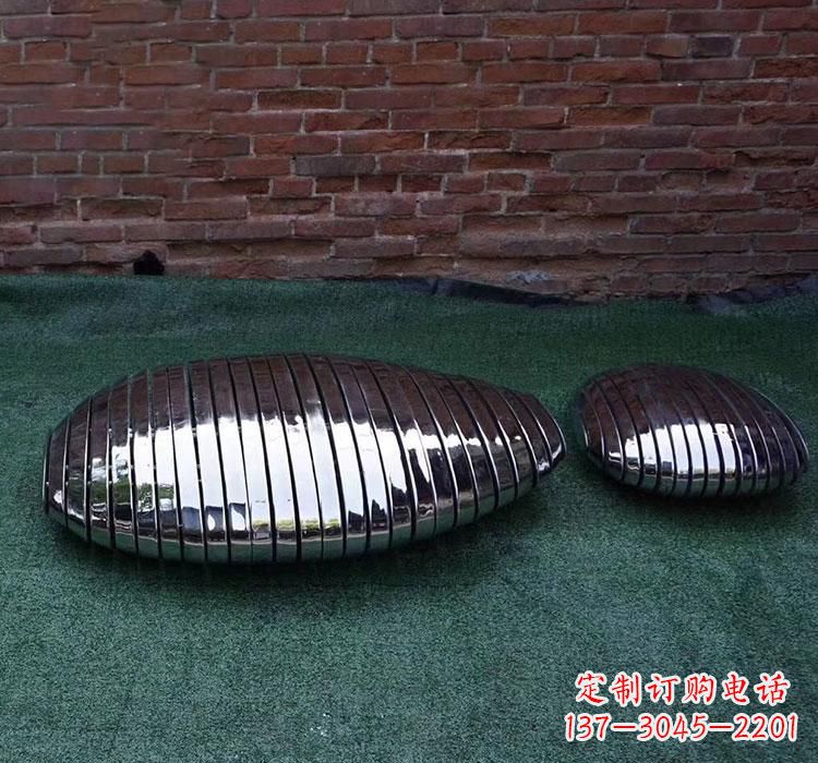 宁德不锈钢城市镜面鹅卵石雕塑