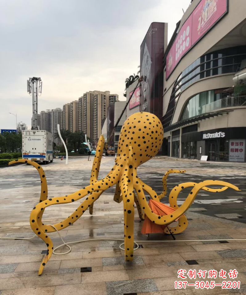 宁德不锈钢城市章鱼造型雕塑