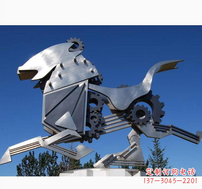 宁德不锈钢齿轮飞马雕塑精致细腻的艺术品