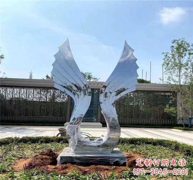 宁德精美不锈钢翅膀雕塑