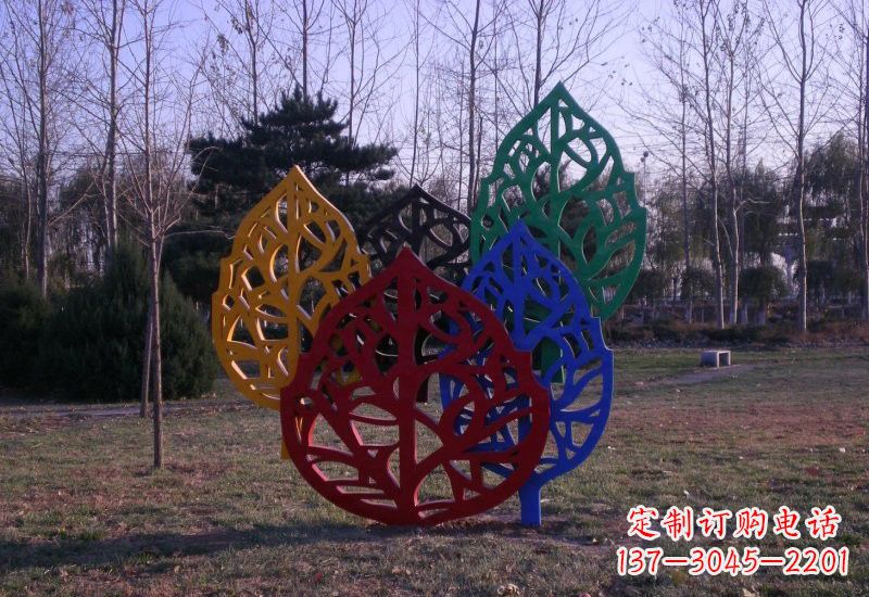 宁德精美不锈钢树叶雕塑