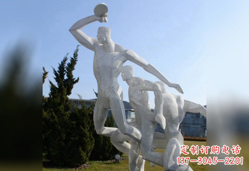 宁德不锈钢抽象打乒乓球人物雕塑