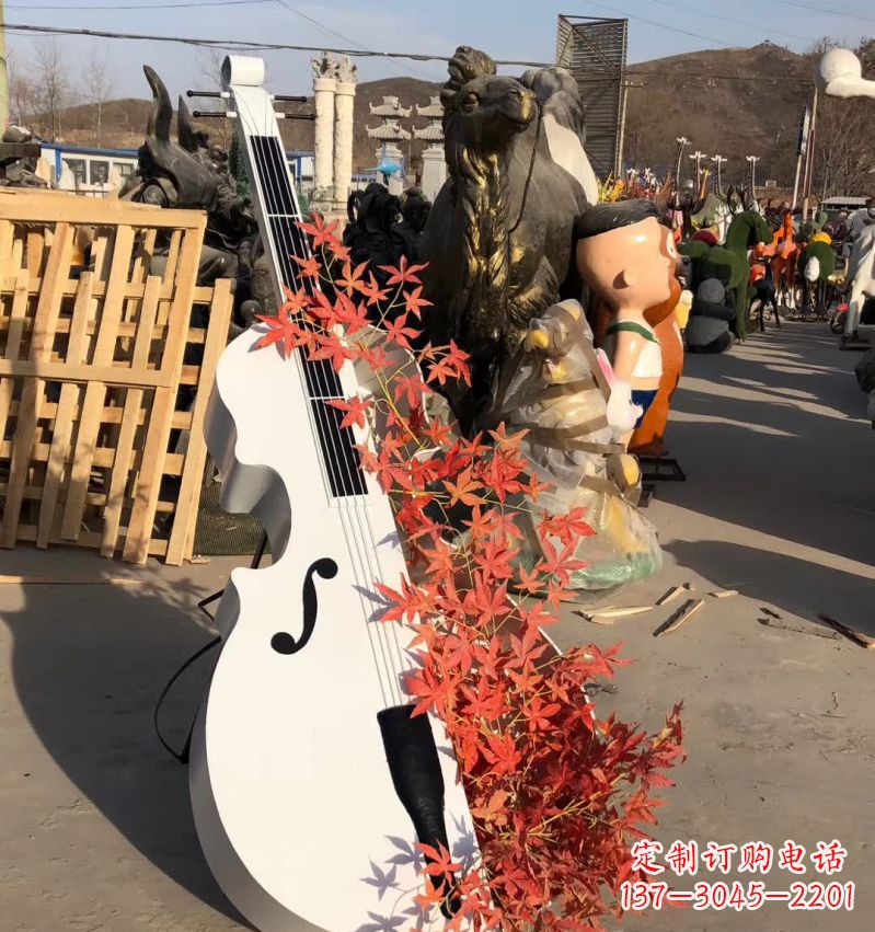 宁德不锈钢抽象大提琴雕塑12