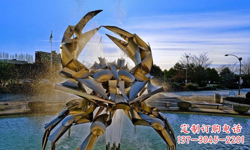 宁德不锈钢抽象大型螃蟹雕塑