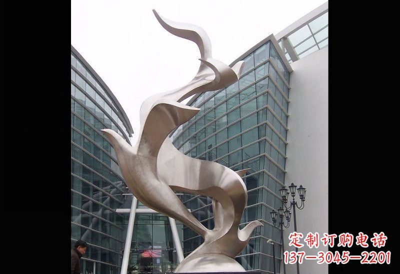 宁德不锈钢抽象大雁雕塑