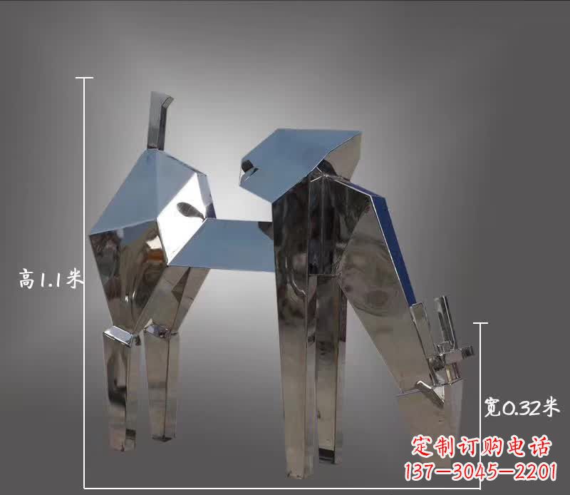 宁德不锈钢动物雕塑——鹿