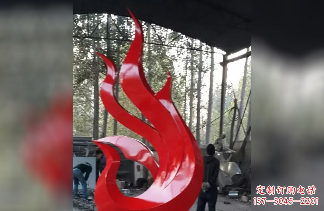 宁德不锈钢抽象凤凰雕塑 (6)