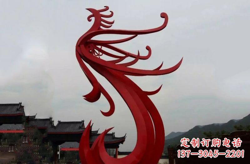 宁德精美不锈钢凤凰雕塑