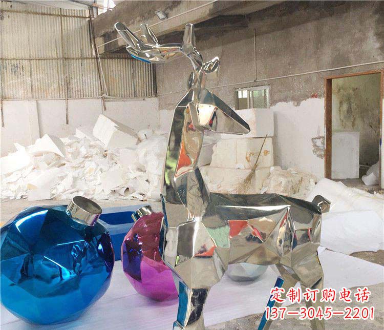 宁德不锈钢梅花鹿雕塑