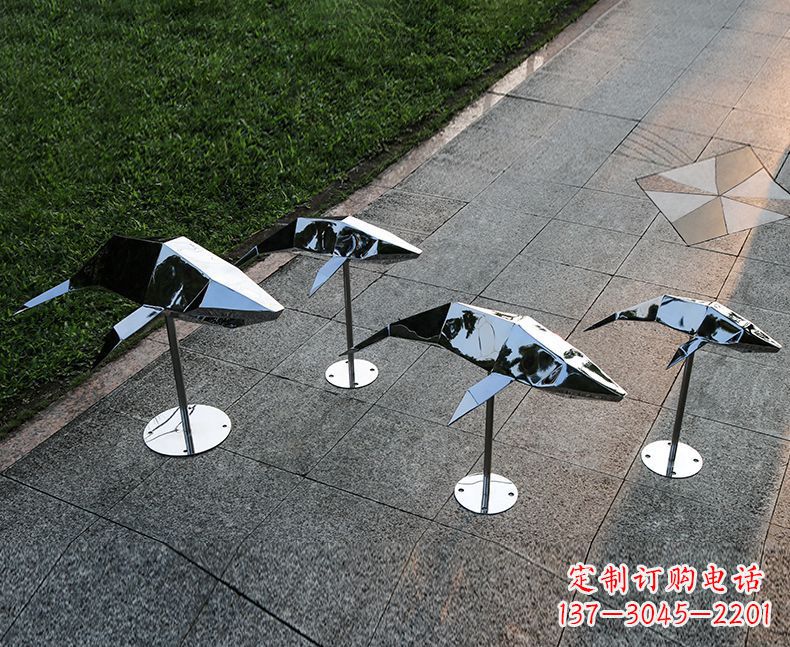 宁德不锈钢海豚雕塑精致的海洋之美